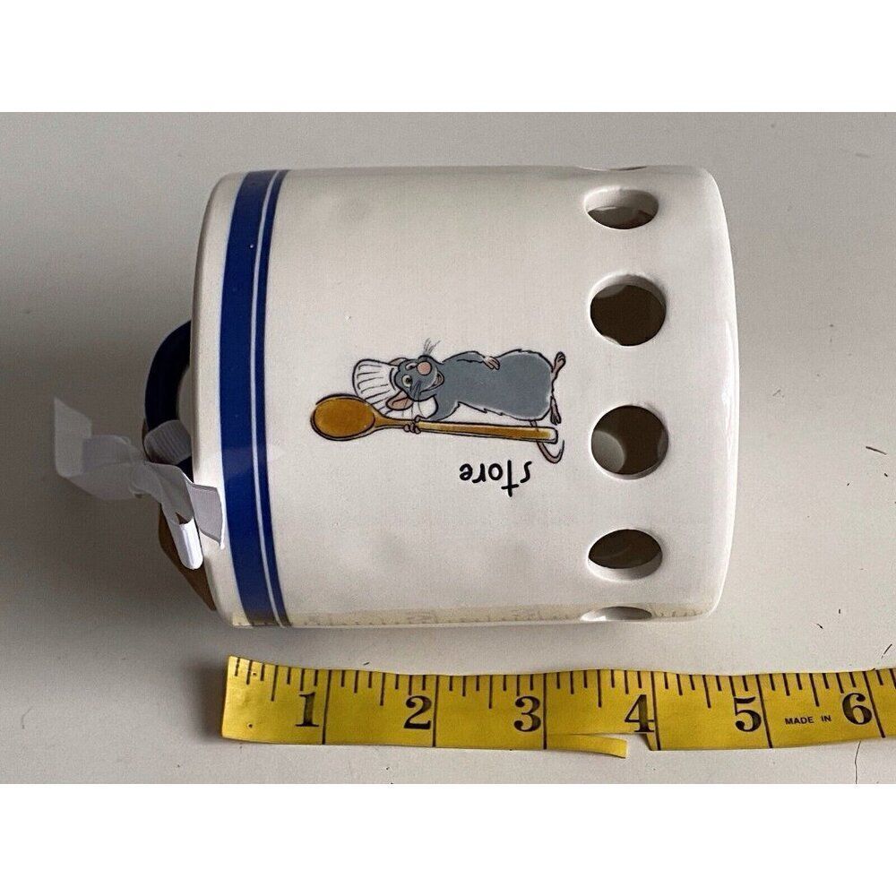 Rae Dunn Disney Pixar Ratatouille Ceramic Canister Cellar Store With Holes NEW - Picture 10 of 11